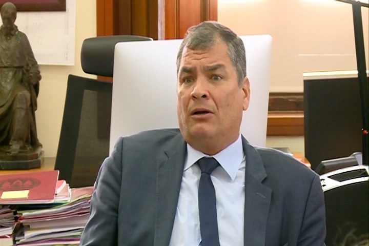 Rafael Correa cuestiona el triunfo de Daniel Noboa en la Segunda Vuelta