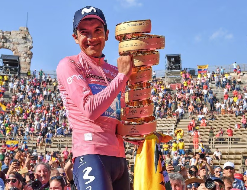 Richard Carapaz, campeón del Giro de Italia 2019, se encuentra en Ecuador afinando su preparación para la edición del 2025.