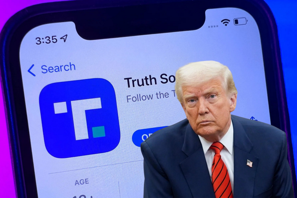 Truth Social, la red social de Donald Trump, cae en Bolsa tras revelarse que el presidente venderá sus acciones