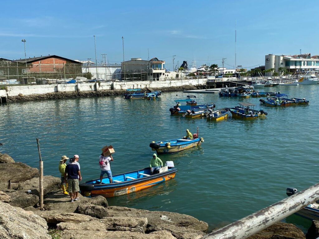 El muelle flotante desempeña un papel clave para los pescadores artesanales de Manta,