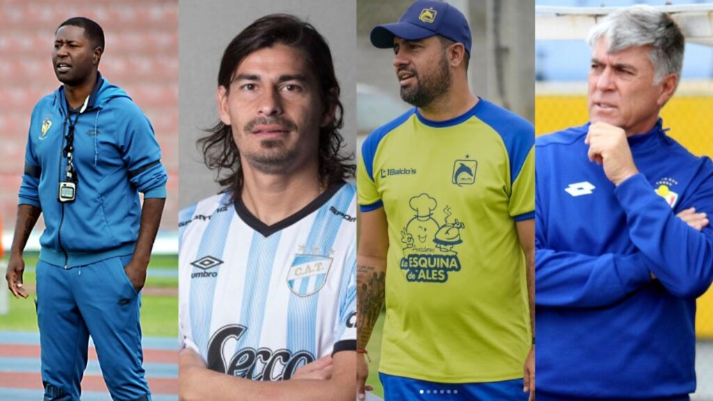 De derecha a izquierda: Edison Méndez, Ismael Blanco, Javier Carvajal y Marcelo Zuleta.