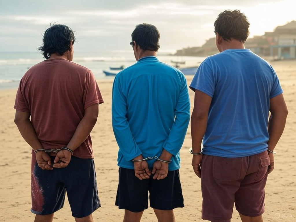 Tres hombres recibieron una sentencia por el delito de tráfico de drogas.