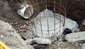 Avanza la construcción de los pozos que recogerán aguas lluvias en el barrio 8 de Abril.