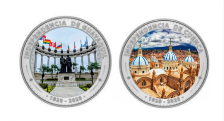 El Banco Central de Ecuador encargará 1.500 monedas de plata a España para conmemorar las independencias de Guayaquil y Cuenca.