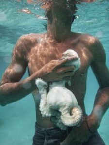 Los Bajau pescan pulpos en la isla Boheydulang