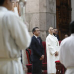 Daniel Noboa y Lavinia Valbonesi asistieron al tedeum en conmemoración del 24 de Mayo, aniversario de la Batalla del Pichincha. (Presidencia de Ecuador).