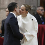 Daniel Noboa y Lavinia Valbonesi asistieron al tedeum en conmemoración del 24 de Mayo, aniversario de la Batalla del Pichincha. (Presidencia de Ecuador).