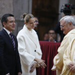 Daniel Noboa y Lavinia Valbonesi asistieron al tedeum en conmemoración del 24 de Mayo, aniversario de la Batalla del Pichincha. (Presidencia de Ecuador).
