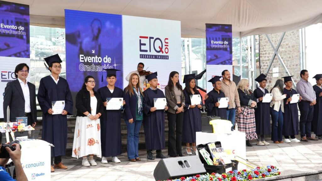 73 jóvenes culminan formación en la Escuela Taller Quito y fortalecen la reactivación económica
