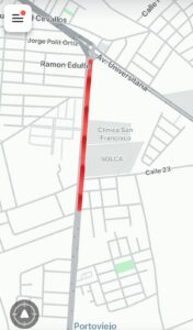 Alta congestión vehicular en Portoviejo marca el inicio de la jornada este 20 de mayo