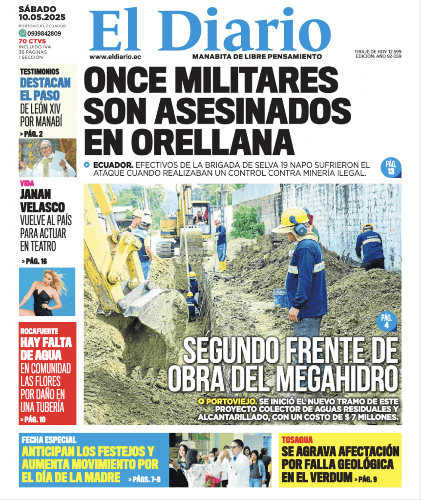 Edición impresa de El Diario 10-05-2025
