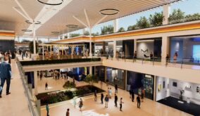 El crecimiento comercial en Santo Domingo dinamiza la economía local con nuevos malls, supermercados y más de 95 mil establecimientos activos. En la imagen se observa el modelo del Bombolí Shopping.