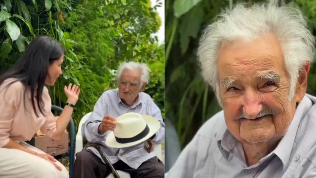José Mujica, expresidente de Uruguay, recibió en su finca a Luisa González, excandidata a la Presidencia de Ecuador. (Redes Sociales).