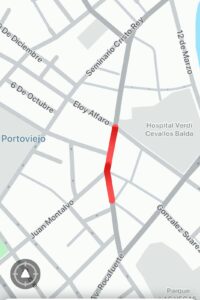Movilidad moderada con focos de congestión marca la mañana de este lunes en Portoviejo
