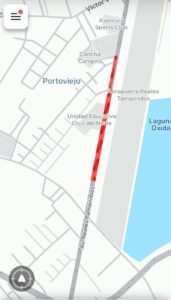 Movilidad moderada con focos de congestión marca la mañana de este lunes en Portoviejo