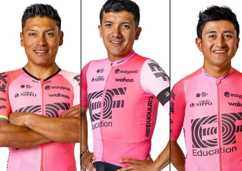 Richard Carapaz, Alexander Cepeda y Jefferson Cepeda son los tres ecuatorianos que representarán a Ecuador en el Giro de Italia 2025.
