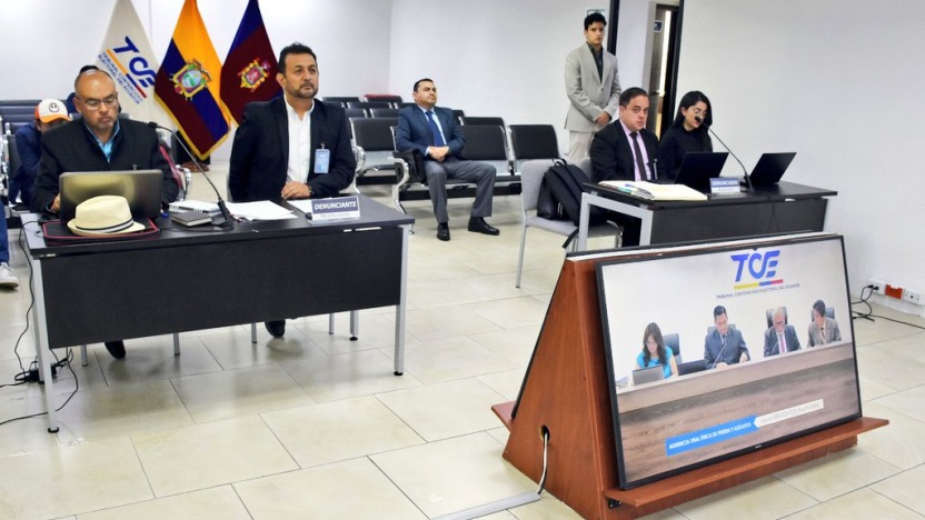 TCE realizó la audiencia por denuncia contra Daniel Noboa.