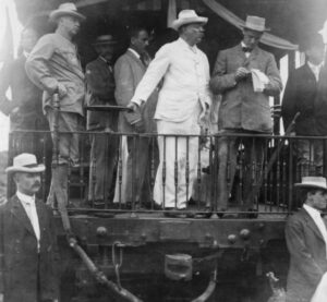 Theodore Roosevelt con una Panamá hat