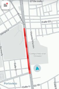 Tráfico intenso cerca de centros educativos este martes en Portoviejo