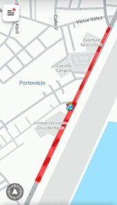 Tráfico vehicular denso en Portoviejo este miércoles 14 de mayo