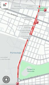 Tráfico vehicular intenso afecta la movilidad urbana este jueves 22 en Portoviejo