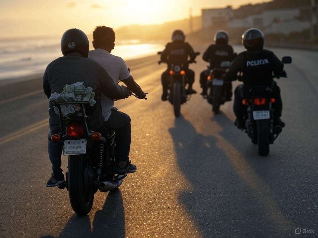 Hombres en moto robaron 38 mil dólares de una gasolinera.