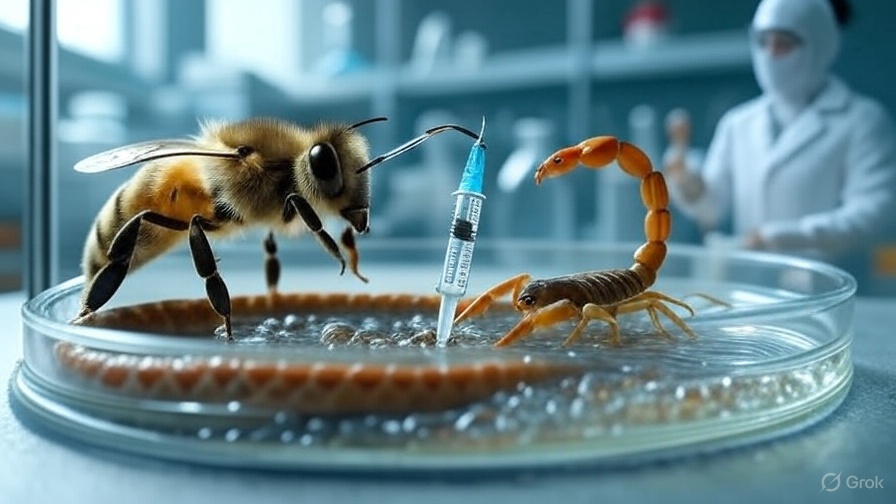 La biomedicina emplea veneno de animales (insectos) para el tratamiento de varias enfermedades.