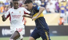 Boca Juniors empató 2-2 ante Benfica.