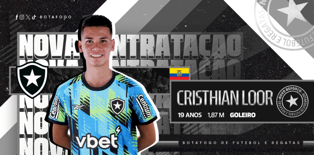 Botafogo anuncia el fichaje del arquero ecuatoriano Cristhian Loor