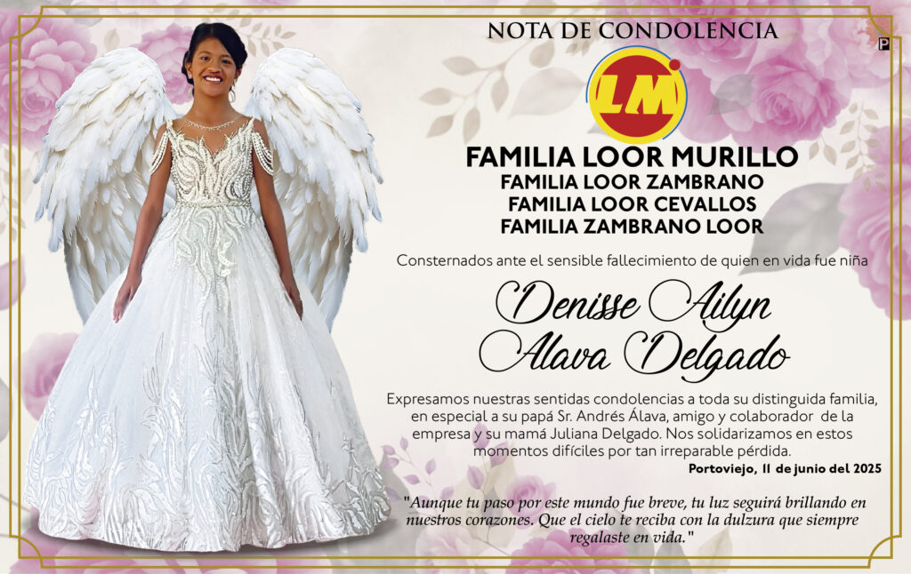 NOTA DE CONDOLENCIA: Denisse Ailyn Alava Delgado