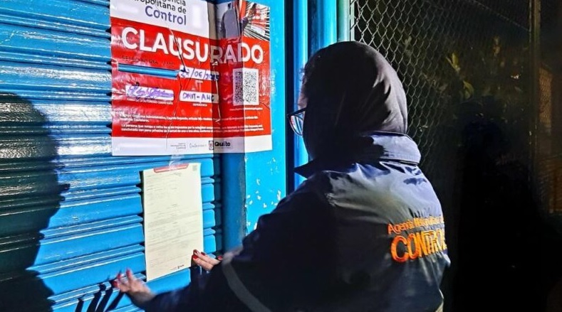 Clausurados tres establecimientos nocturnos por irregularidades en Quito