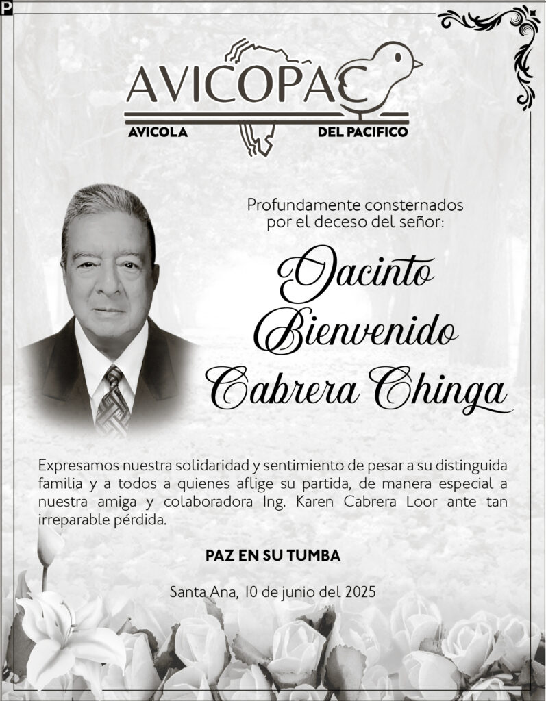 ACUERDO DE CONDOLENCIA: Jacinto Bienvenido Cabrera Chinga