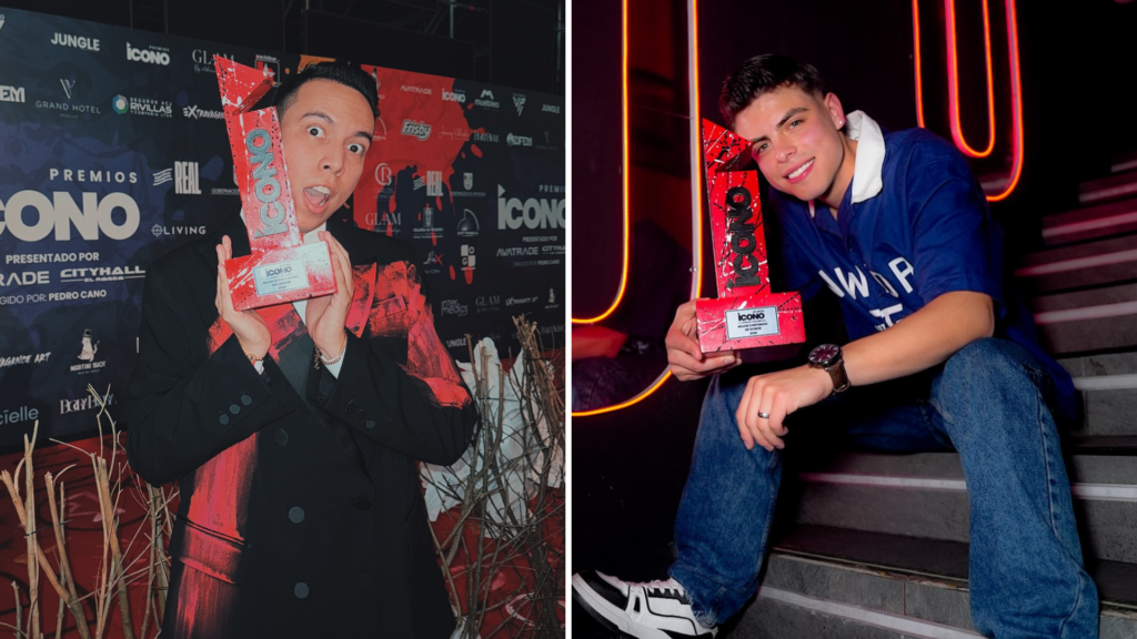 Dos ecuatorianos triunfan en los Premios Influencer Ícono 2025