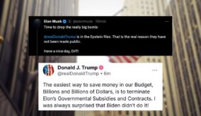 Elon Musk acusa a Donald Trump de figurar en los archivos de Jeffrey Epstein