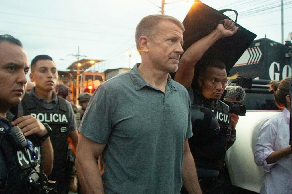 Erik Prince, exmilitar estadounidense y fundador de Blackwater, estuvo en el país el 5 de abril del 2025.