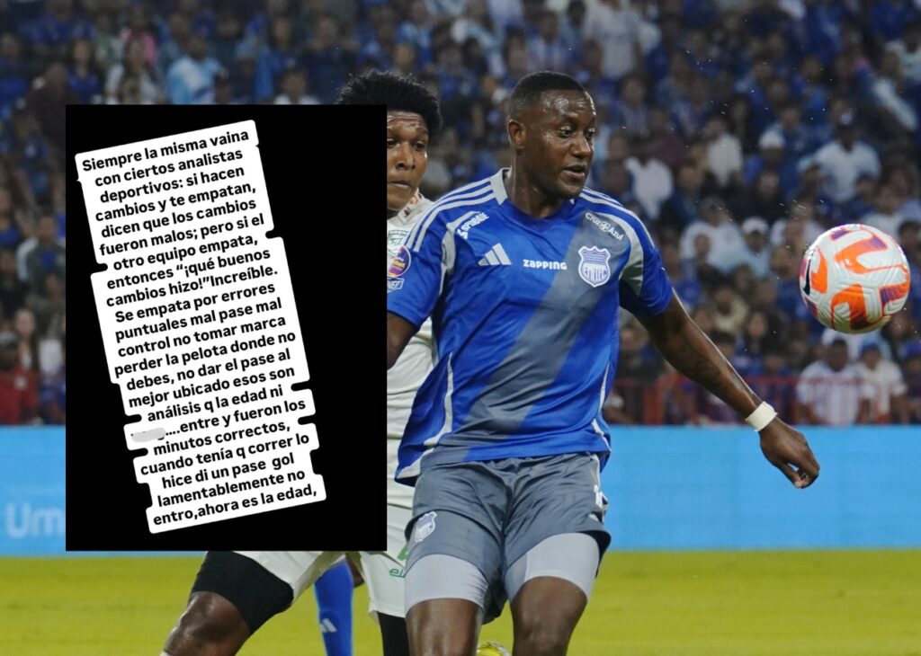 Jaime Ayoví, delantero de Emelec, se defiende y lanza dardos a la prensa: “Siempre la misma vaina con ciertos analistas”