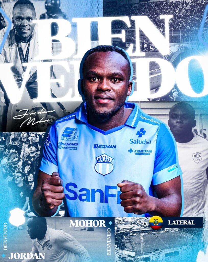 Jordan Mohor, es nuevo defensa de Macará.