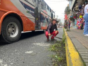 minga de limpieza Santo Domingo