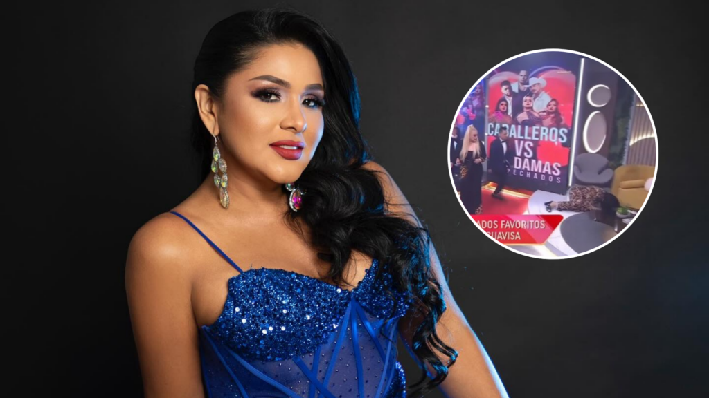 La cantante Lila Flores sufre caída durante un programa en vivo