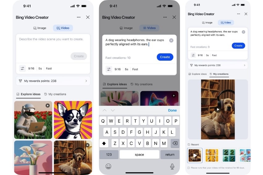 Microsoft presenta Bing Video Creator, IA para vídeos cortos gratis