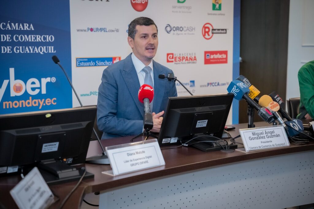 Miguel Ángel González, presidente de la CCG durante la rueda de prensa