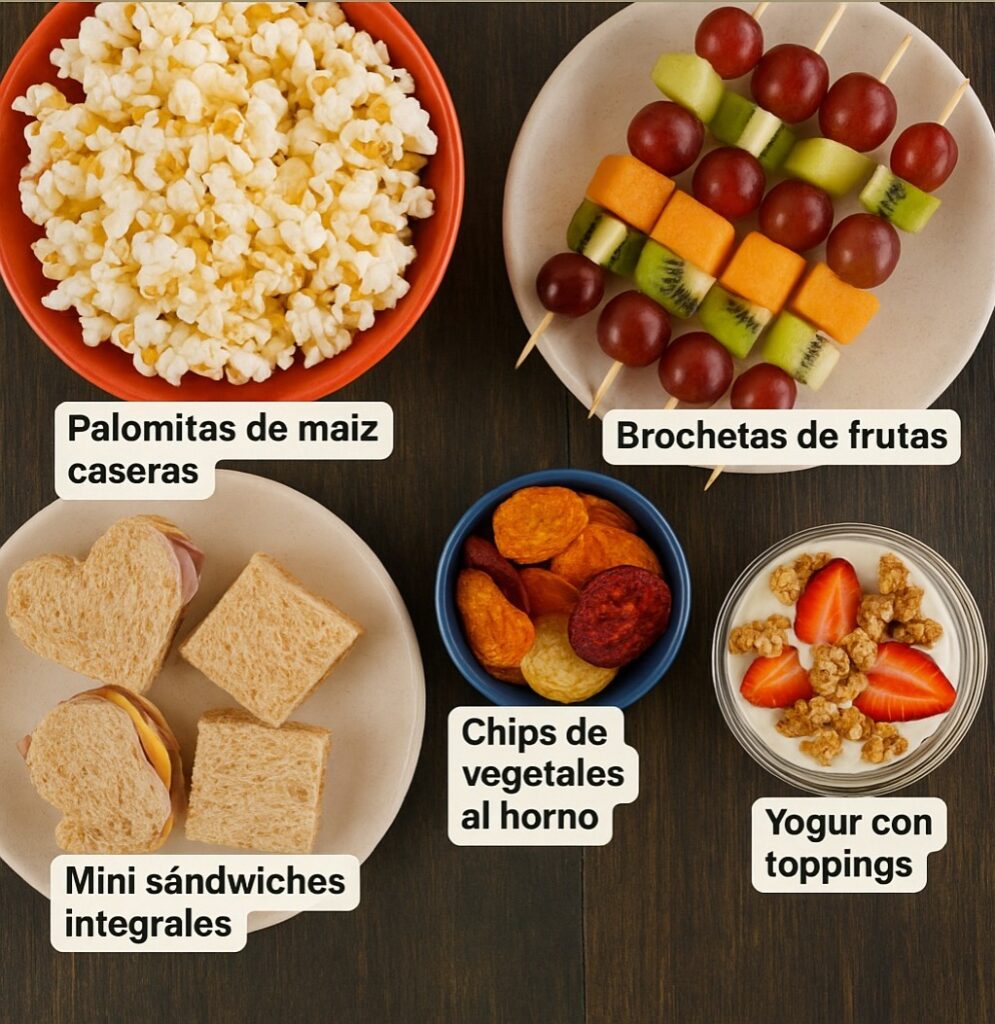 Recetas rápidas de snacks para ver películas con los más pequeños.
