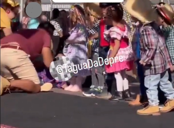 Un hombre identificado como Douglas Felippe agredió a un niño de cuatro años durante un festival escolar en el Colégio Liceu de Vicente Pires,