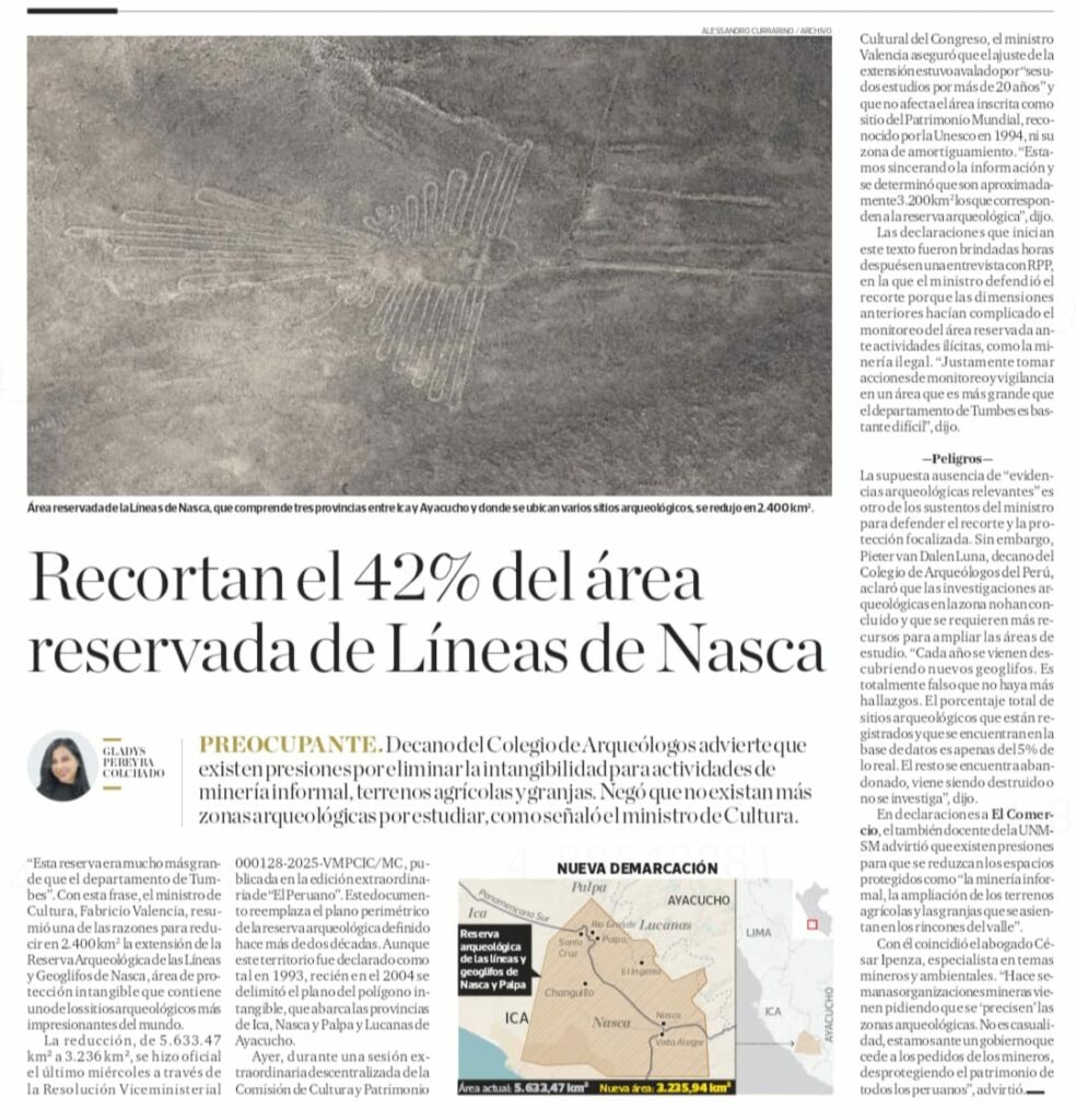 ¡Alerta en Nazca! Minería ilegal amenaza las Líneas, área protegida reducida