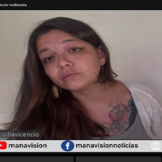 Amanda Villavicencio en una entrevista con Manavisión Plus
