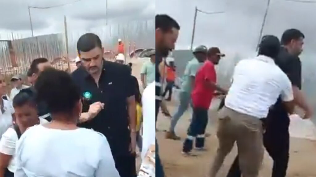 ¿Por qué Aquiles Álvarez, alcalde de Guayaquil, quiso agredir a un líder comunal de Chongón durante un recorrido? (Captura de pantalla).
