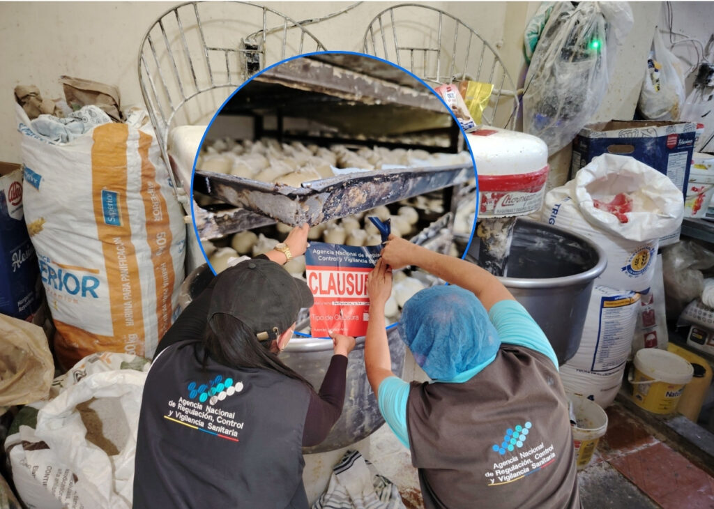 Arcsa clausuró una panadería en Portoviejo por supuesta insalubridad en utensilios, instalaciones y procesos