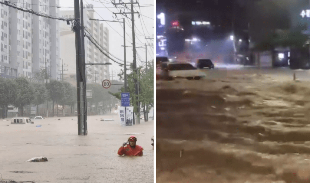 Ascienden a cuatro los muertos y a más de 5.000 los evacuados por las lluvias en Corea del Sur