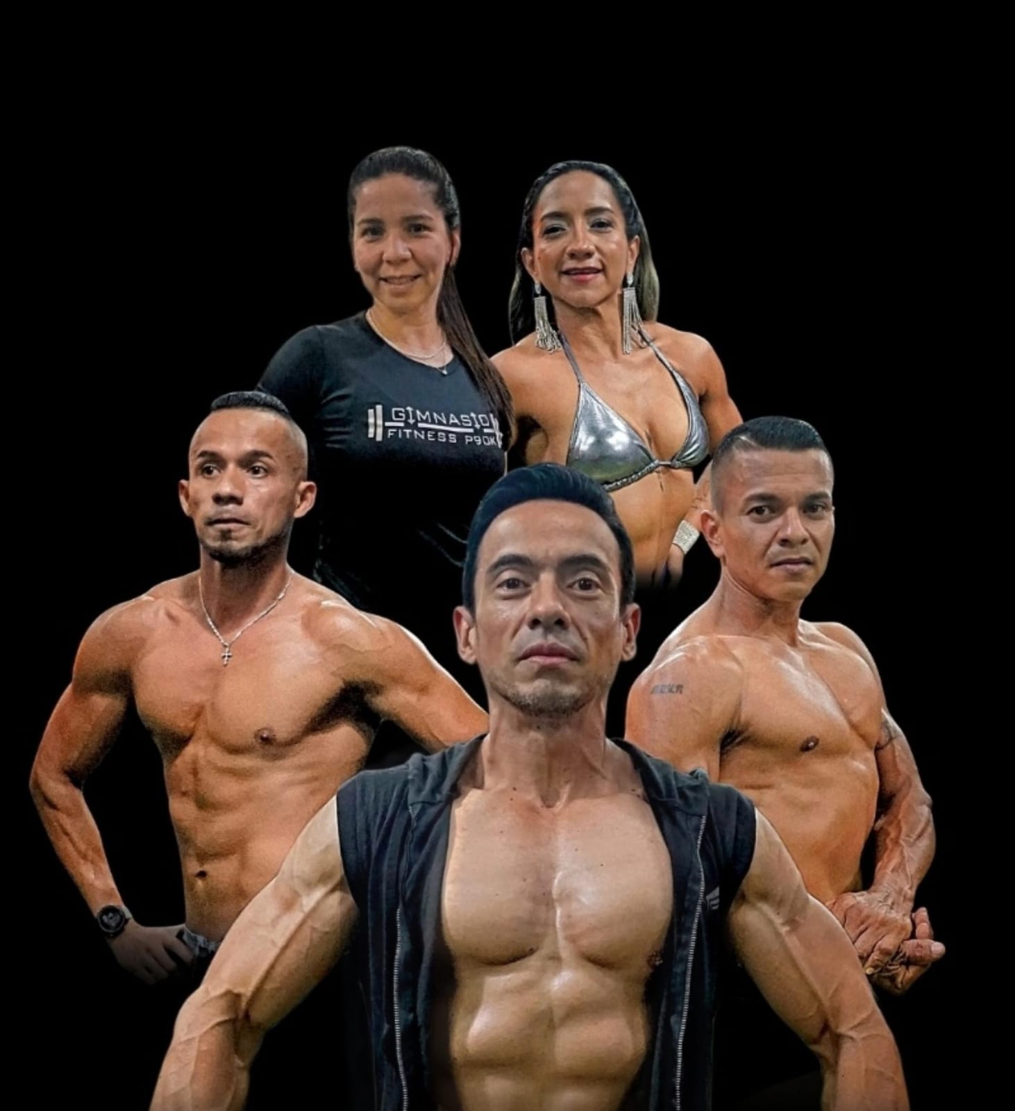 Cinco de los seis deportistas que participarán en el evento en Quito.
