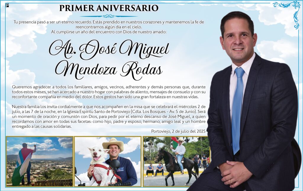 INVITACIÓN A MISA: Ab. José Miguel Mendoza Rodas